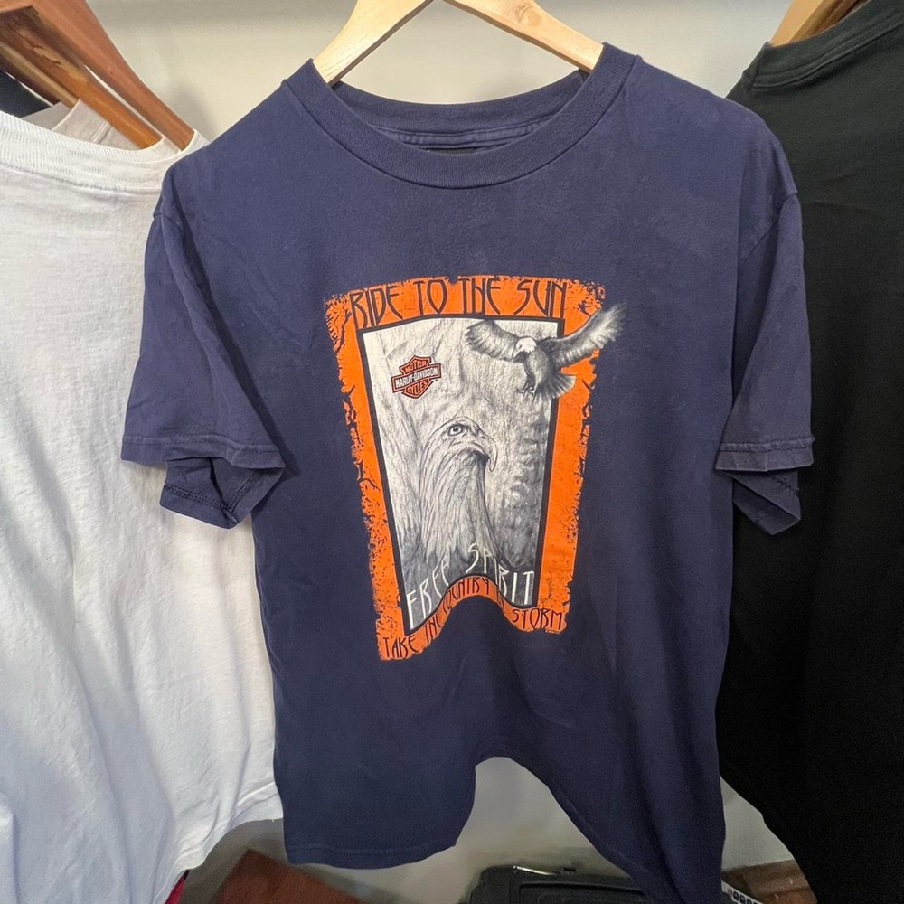 Vintage Harley Davidson Navy T-Shirt Size L